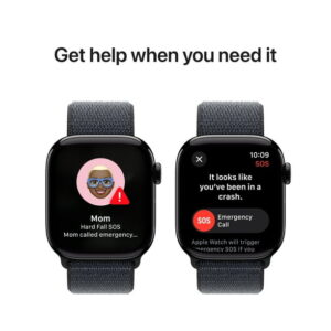 Apple Watch Series 10 GPS 42mm Jet Black Aluminum Case with Ink Sport Loop