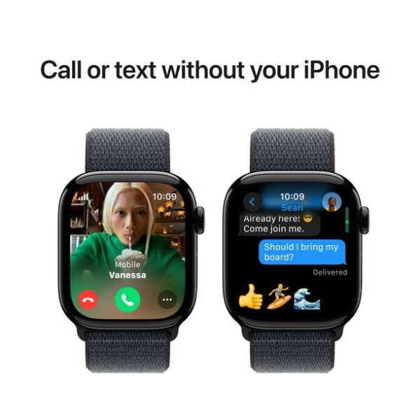 Apple Watch Series 10 GPS 42mm Jet Black Aluminum Case with Ink Sport Loop