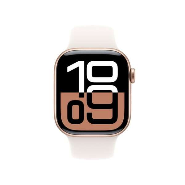 Apple Watch Series 10 GPS 42mm Rose Gold Aluminum Case with Light Blush Sport Band - S/M
