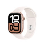 Apple Watch Series 10 GPS 42mm Rose Gold Aluminum Case with Light Blush Sport Band - S/M