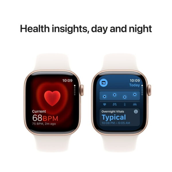 Apple Watch Series 10 GPS 42mm Rose Gold Aluminum Case with Light Blush Sport Band - S/M