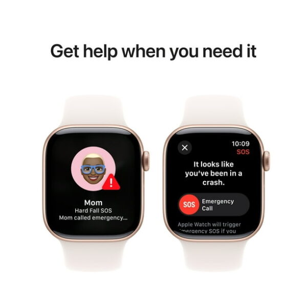 Apple Watch Series 10 GPS 42mm Rose Gold Aluminum Case with Light Blush Sport Band - S/M