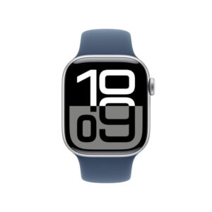 Apple Watch Series 10 GPS 42mm Silver Aluminum Case with Denim Sport Band - S/M