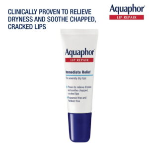 Aquaphor Lip Repair Ointment, Long-lasting Moisture to Soothe Dry Chapped Lips, 0.35 oz (Pack of 2 tubes)