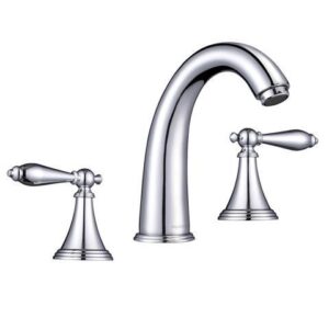 Aquaterior® 3 Hole Bathroom Faucet for Undermount Sink Widespread 2 Handle Basin Mixer Taps Chrome