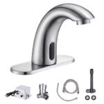 Aquaterior Bathroom Touchless Faucet Automatic Sensor Cold Hot Water Hands Free Brushed Nickel