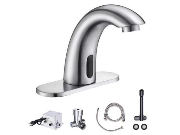 Aquaterior Bathroom Touchless Faucet Automatic Sensor Cold Hot Water Hands Free Brushed Nickel Aquaterior Bathroom Touchless Faucet Automatic Sensor Cold Hot Water Hands Free Brushed Nickel