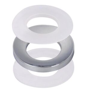 Aquaterior Chrome Mounting Ring For Home Bathroom Glass Vessel Sink Drain Mount Support