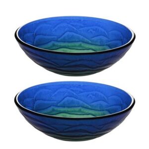 Aquaterior Round Tempered Glass Vessel Sink Vanity Above Counter Basin 2 Packs