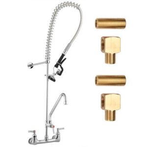 Aquaterior Wall Mount Commercial Faucet w/ Installation Kit 44" Height Sprayer