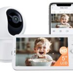 ARENTI Baby Monitor, Video Baby Camera with 5-Inch Wireless Display, 360° View, Auto-Night Vision, Temperature Sensor, Sound & Motion Detection, 2 Way Audio, VOX Mode