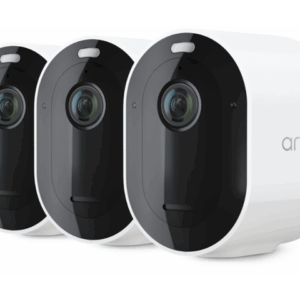 Arlo Pro 5S 2K Spotlight Camera - 3 Pack Security Cameras Wireless Outdoor, Dual Band Wi-Fi, Color Night Vision, 2-Way Audio, Home Security Cameras,