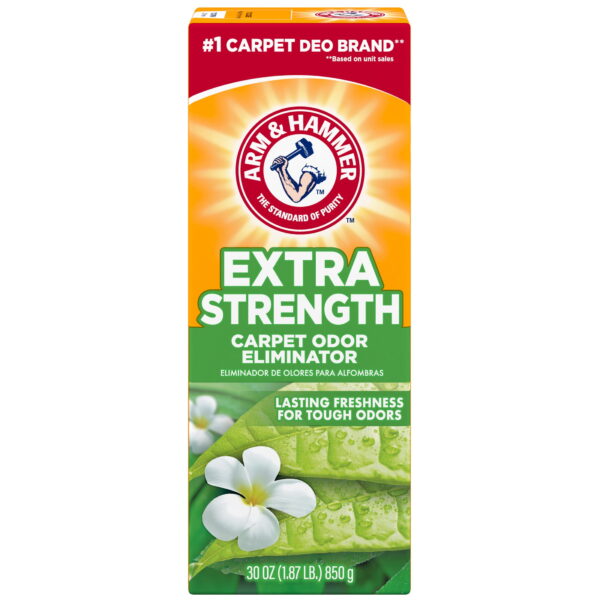 ARM & HAMMER Extra Strength Carpet Odor Eliminator Powder, Fresh Scent, 30 oz ARM & HAMMER Extra Strength Carpet Odor Eliminator Powder, Fresh Scent, 30 oz