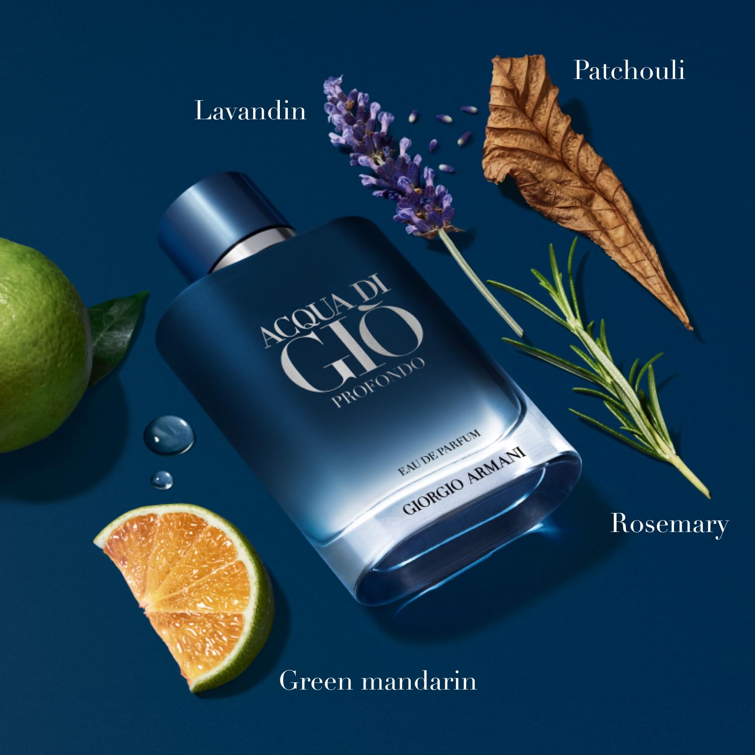 Armani Beauty – Acqua di Giò Profondo – Eau de Parfum – Cologne for Men – Fresh & Aromatic Men’s Fragrance – Mandarin, Lavender, Cedarwood Notes