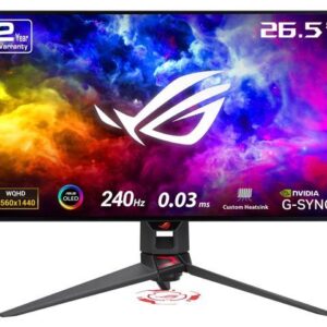 ASUS 27" 240 Hz OLED WQHD gaming monitor 0.03ms (Gray to Gray) FreeSync Premium & G-Sync Compatible 2560 x 1440 (2K) Anti-glare micro-texture coating,