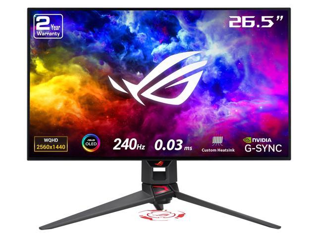 ASUS 27" 240 Hz OLED WQHD gaming monitor 0.03ms (Gray to Gray) FreeSync Premium & G-Sync Compatible 2560 x 1440 (2K) Anti-glare micro-texture coating,