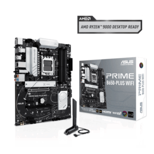 ASUS PRIME B650-PLUS WIFI AMD B650 AM5 Ryzen™ Desktop 9000 8000 & 7000 ATX motherboard, DDR5, PCIe 5.0 M.2, 2.5Gb LAN, WIFI 6E, HDMI™, SATA 6 Gbps,
