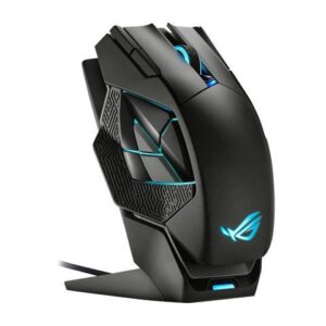 ASUS ROG Spatha X Wireless Gaming Mouse (Magnetic Charging Stand, 12 Programmable Buttons, 19,000 DPI, Push-fit Hot Swap Switch Sockets, ROG Micro