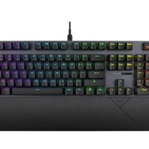 ASUS ROG Strix Scope II RX Gaming Keyboard, IP57, Dampening Foam, Pre-lubed ROG RX Red Optical Switches, PBT Keycaps, multi-function controls, Xbox