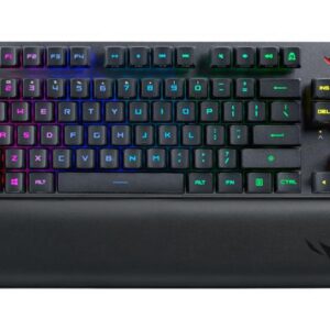 ASUS ROG Strix Scope RX TKL Wireless Deluxe - 80% Gaming Keyboard, Tri-Mode Connectivity (2.4GHz RF, Bluetooth, Wired), ROG RX Red Optical Mechanical