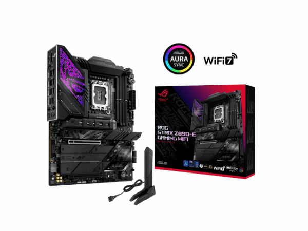 ASUS ROG STRIX Z890-E GAMING WIFI Intel® Z890 LGA 1851 ATX motherboard, Advanced AI PC-ready, 18+2+1+2 stages, DDR5, WiFi 7, 7x M.2, Thunderbolt™ 4, ASUS ROG STRIX Z890-E GAMING WIFI Intel® Z890 LGA 1851 ATX motherboard, Advanced AI PC-ready, 18+2+1+2 stages, DDR5, WiFi 7, 7x M.2, Thunderbolt™ 4,