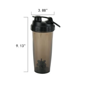 Athletic Works Shaker Bottle, Black 24oz