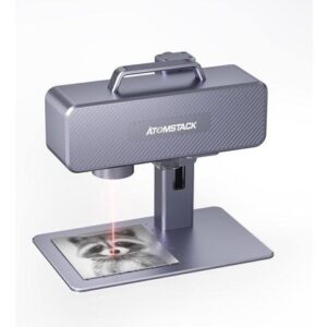 ATOMSTACK M4 Fiber Laser Engraver, 1064nm Cold Red Light High Accuracy Desktop and Handheld 2 in 1 Fiber Marking Machine for Metal Plastic Leather