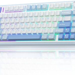 AULA F75 75% Wireless Mechanical Keyboard,Gasket Hot Swappable Custom Keyboard,Pre-lubed Greywood Switch RGB Backlit Gaming