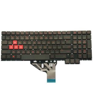 AUTENS Keyboard for HP Omen 15-ce 15-ce000 15-ce100 15t-ce000 15t-ce100 Series Laptop No Frame Red Letter Backlit, US Laptop Keyboard Replacement