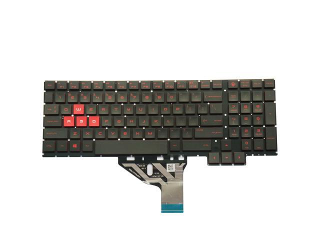 AUTENS Keyboard for HP Omen 15-ce 15-ce000 15-ce100 15t-ce000 15t-ce100 Series Laptop No Frame Red Letter Backlit, US Laptop Keyboard Replacement