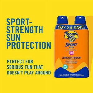 Banana Boat Ultra Sport Reef Friendly Sunscreen Spray, Broad Spectrum SPF 50, 6 Oz (Pack of 2)