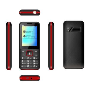 Basic Mobile Phones for Kids or Senior, 4G Dumb Cell Phones, Dual SIM Unlocked Phones, Backup Work Phone with Big Button,Red