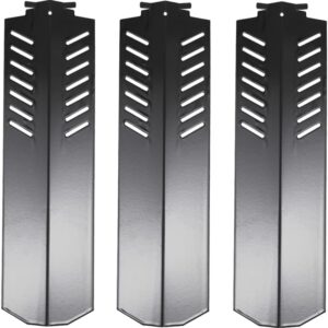 BBQSAVIOR PP98 BBQ Heat Shield Plate Replacement Parts for Select Centro and Cuisinart Gas Grill Models, 16 5/16 x 4 5/8 inch, 3-Pack