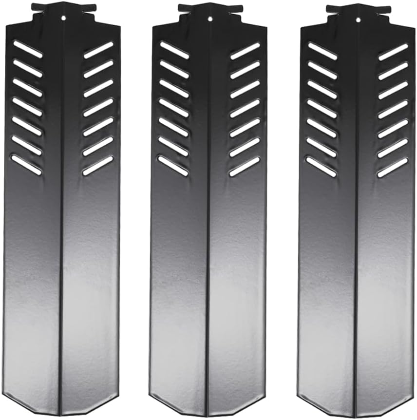 BBQSAVIOR PP98 BBQ Heat Shield Plate Replacement Parts for Select Centro and Cuisinart Gas Grill Models, 16 5/16 x 4 5/8 inch, 3-Pack