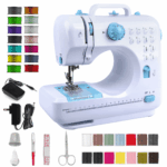 BCOOSS Sewing Machine for Beginner Multi-Functional Portable Machine with 12 Built-in Stitches,Blue