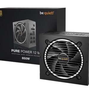 be quiet! Pure Power 12 M 850W ATX 3.1 / ATX 3.0 Power Supply | 80+ Gold Efficiency | PCIe 5.0 | 2 12V-rails | Overclocking GPU Support | Modular PSU