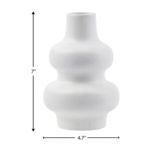 Beautiful Ceramic Bubble Vase by Drew Barrymore, 7", Crème