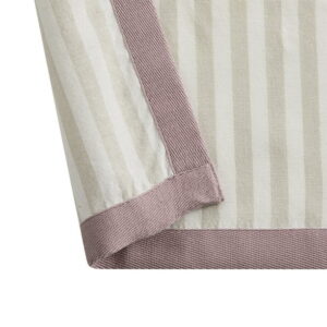 Beautiful Skinny Stripe Porcini Taupe Rose Pink Shower Curtain by Drew Barrymore, 72" x 72"