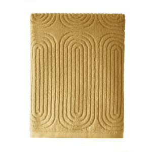 Beautiful Textured Bath Towel, 56" x 30", Amber Yellow by Drew Barrymore