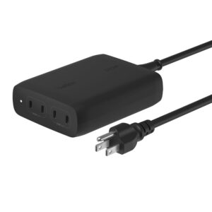 Belkin BoostCharge Pro 4-Port USB-C GaN Wall Charger, 200W Multi-Port Charger USB-C PD 3.1 Fast Charge + 5ft Power Cord - MacBook, iPhone 16, iPad, Galaxy S25, Google Pixel,...