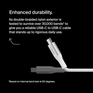 Belkin BoostCharge USB-C to USB-C Power Cable (1M/3.3ft) Fast Charging Cable 240W Power Delivery USB-IF for MacBook Pro, iPad, iPhone 16 Series, Galaxy S25 Series, Nintendo...