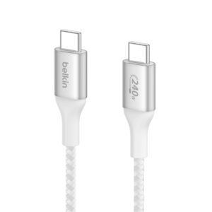Belkin BoostCharge USB-C to USB-C Power Cable (2M/6.6ft) Fast Charging Cable 240W Power Delivery USB-IF for MacBook Pro, iPad, iPhone 16 Series, Galaxy S25 Series, Nintendo...