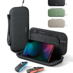 Belkin Carrying Case for Nintendo Switch 2, Travel Bag w/AirTag Holder & Game Card Storage Pocket Portable Lightweight Protective Carrying Case w/Hard Shell, Gaming Essentials -...