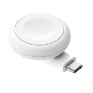 Belkin Portable USB-C Apple Watch Charger - MFi-Certified for Apple Watch Series 9, 8, 7, Ultra & More - Type C Charger Compatible with MacBook, iPhone 16 & More - White