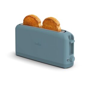 bella 2 Slice Slim Toaster, 6 Setting Shade Control w Reheat and Cancel Buttons, Removable Crumb Tray, 10” Long Slot, Anti Jam & Auto Shutoff, Auto Centering Guides and Cord...