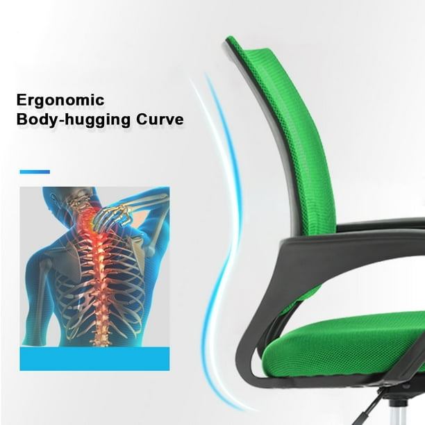 BestOffice Ergonomic Office Chair, Lumbar Support, Adjustable Height with Armrests for Adults(Green)