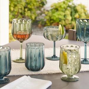 Better Homes & Gardens 17-Ounce Tritan Plastic Stemmed Wine Glass, Green