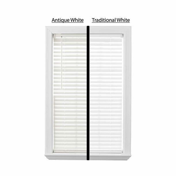 Better Homes & Gardens 2" Cordless Faux Wood Horizontal Blinds, Antique White, 30" W x 64" L
