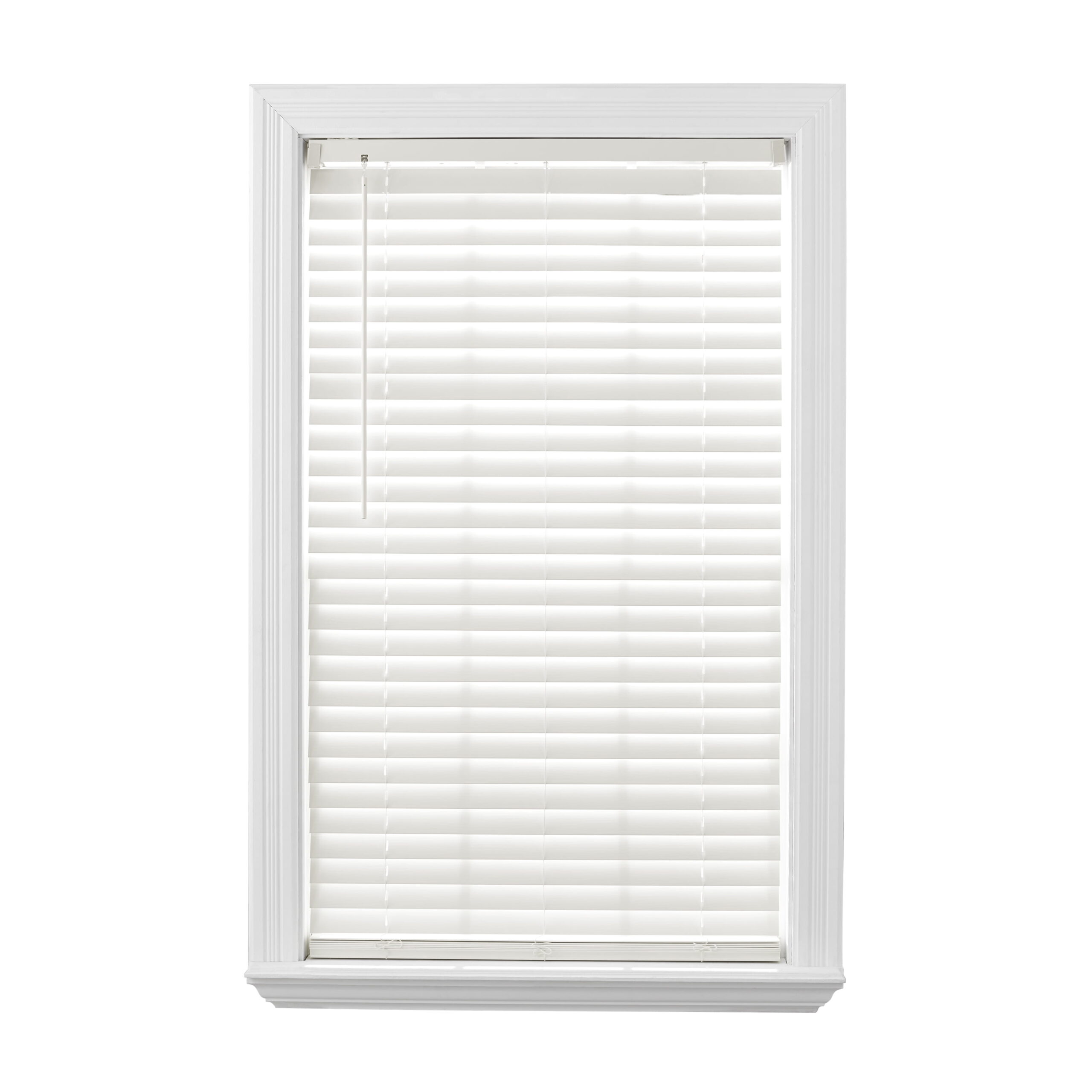 Better Homes & Gardens 2" Cordless Faux Wood Horizontal Blinds, Antique White, 30" W x 64" L