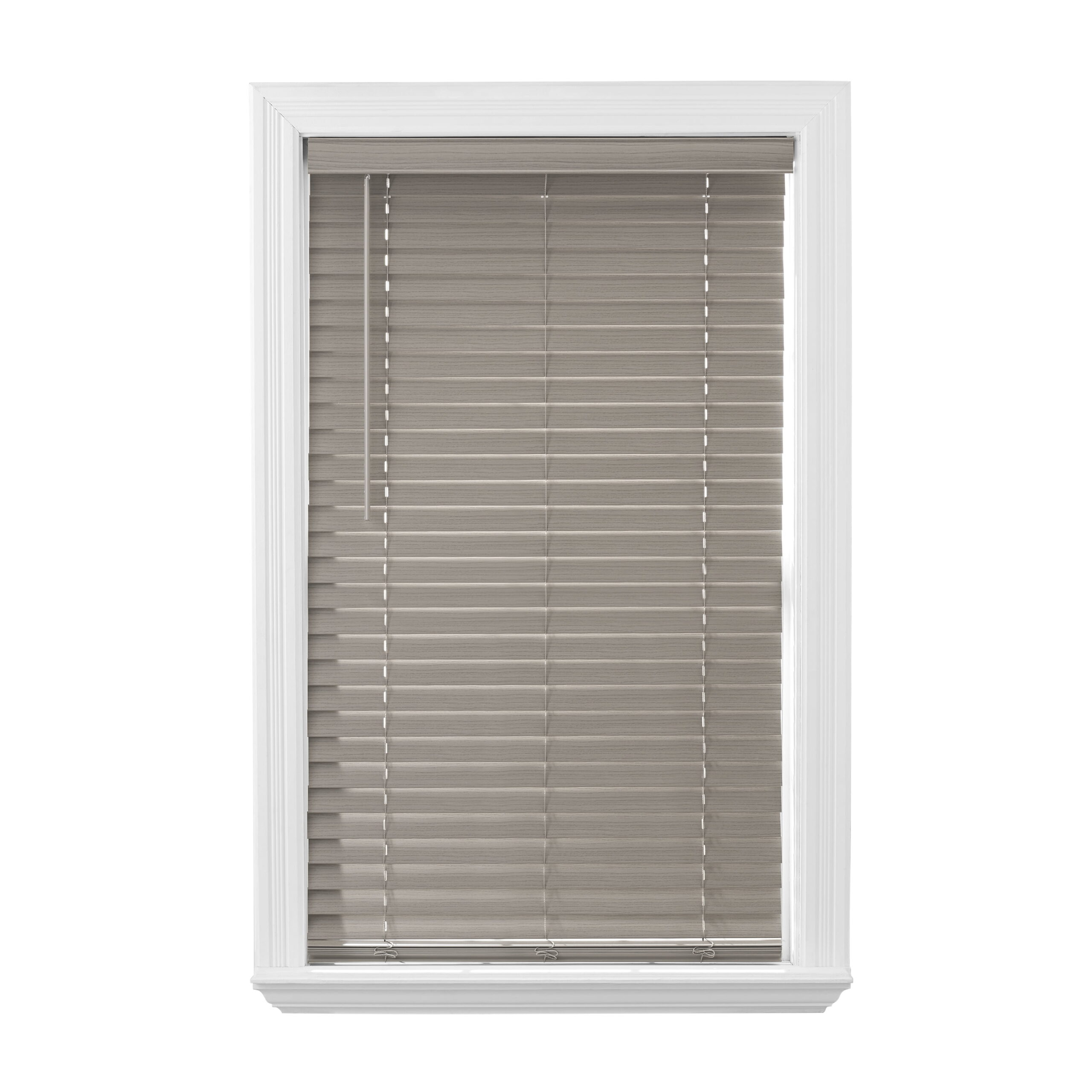 Better Homes & Gardens 2" Cordless Faux Wood Horizontal Blinds, Rustic Gray, 34" W x 64" L